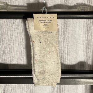 Aeropostale Cream Speckled Socks